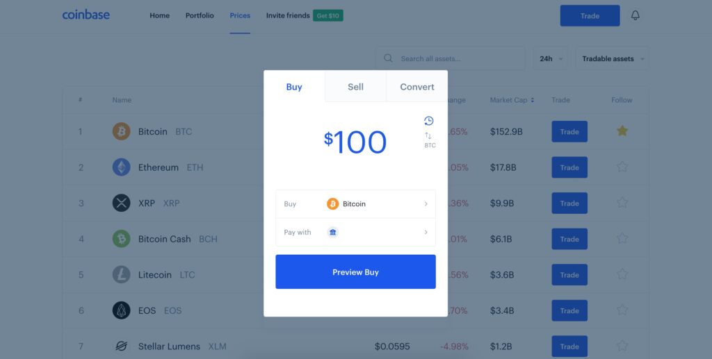 خرید ارز دیجیتال در کوین بیس پرو